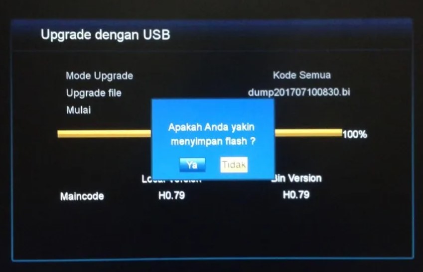 Cara Upgrade Firmware Receiver