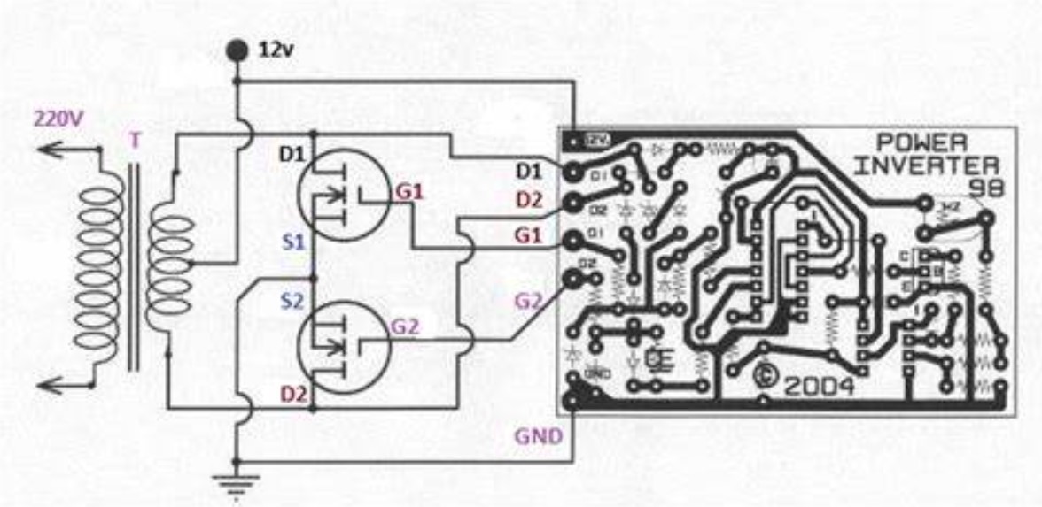 Skema Inverter DC 12V